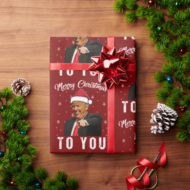 Papel De Regalo Donald Trump Feliz Navidad (Regalo de vacaciones)