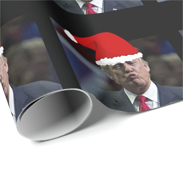 PAPEL DE REGALO DONALD TRUMP KISS NAVIDADES  (Esquina del rollo)