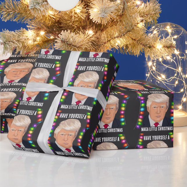 Papel De Regalo DONALD TRUMP MAGA PEQUEÑOS Navidades envolver pape (Vacaciones)
