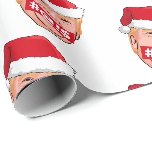 Papel De Regalo DONALD TRUMP Navidades furiosos (Esquina del rollo)