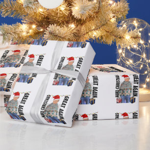 PAPEL DE REGALO DONALD TRUMP NAVIDADES SWEATER JEANS