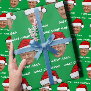 Papel De Regalo Donald Trump Santa hace grandes a los Navidades de