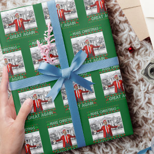 Papel De Regalo Donald Trump Santa hace grandes a los Navidades de