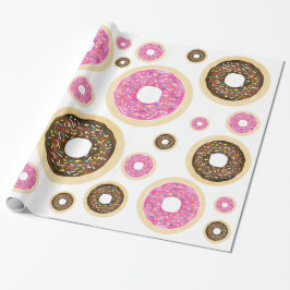 Papel De Regalo Donas con Purpurina Rosa Diversión Moderna de Cump