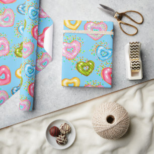 Papel De Regalo Donas Dulces y Brillantes Serie de Diseño 2