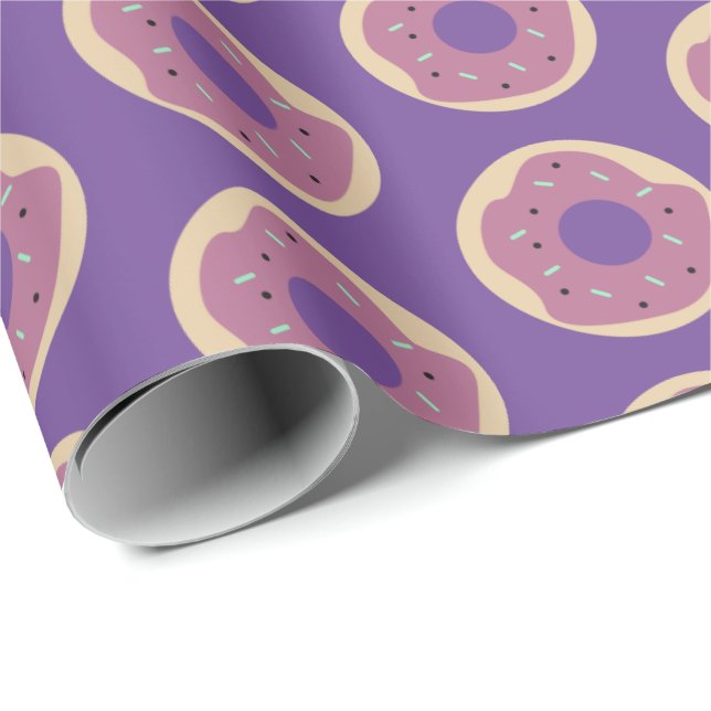 Papel De Regalo Donas Glaseadas con Sprinkles Lindas de Halloween (Esquina del rollo)