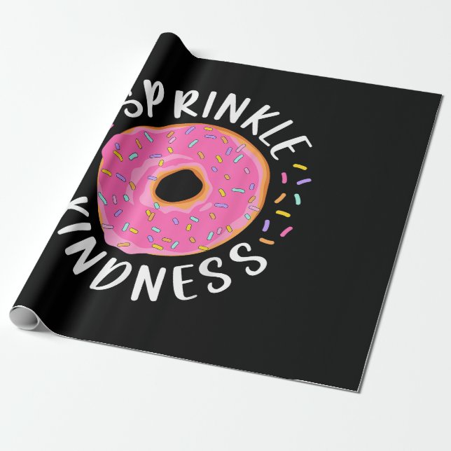 Papel De Regalo Donut Sprinkle Kindness Chicas graciosas (Desenrollado)