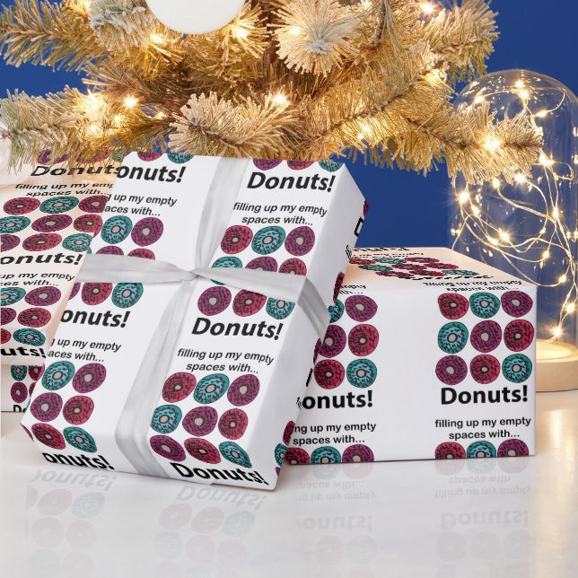 Papel De Regalo Donuts Llenando Mis Espacios Vacíos Con Donuts (Vacaciones)