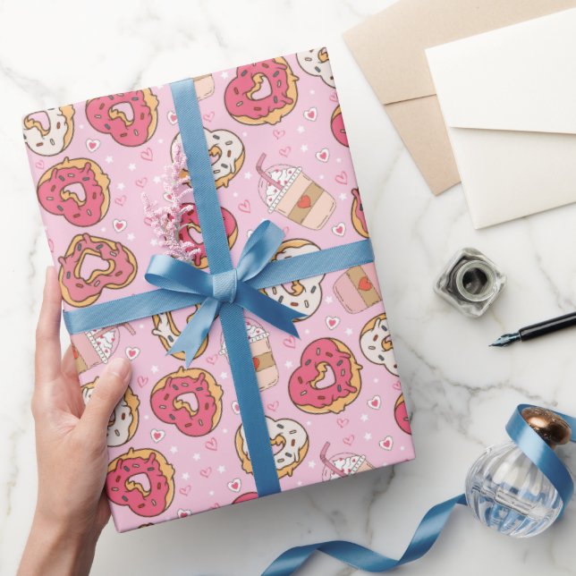 Papel de Regalo Donuts Retro San Valentín (Regalar)
