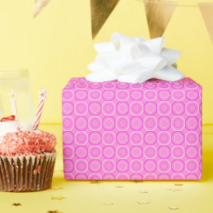Papel De Regalo Donuts rosados surtidos en rosado