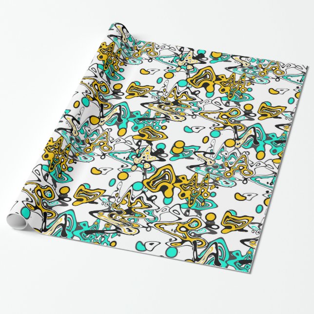 Papel De Regalo Doodle, abstracto, creativo (Desenrollado)