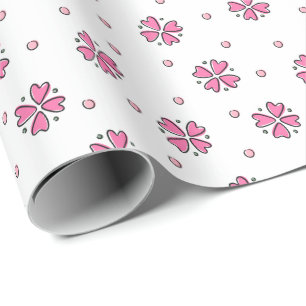 Papel De Regalo Doodle Daisies and Dots
