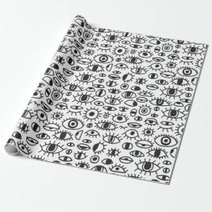 Papel De Regalo doodle dibujado a mano vintage con fondo transpare