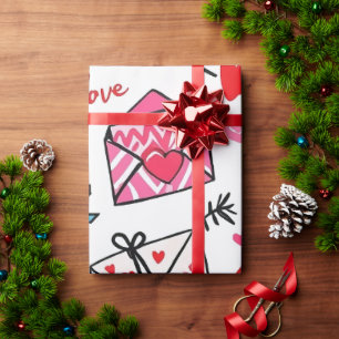 Papel De Regalo Doodles de letras de amor