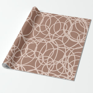 Papel De Regalo Doodles dibujados a mano de Mocha Mousse (2)