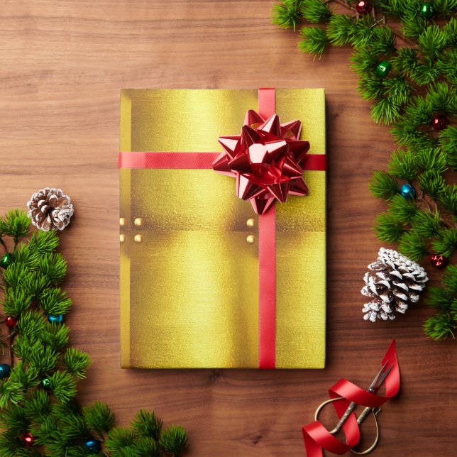 Papel de regalo dorado (Regalo de vacaciones)
