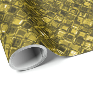 Papel de regalo dorado con lámina metálica