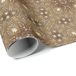 Papel de Regalo Dorado Ornamental