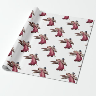 Papel De Regalo Dos ángeles en vuelo