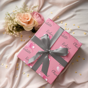 Papel De Regalo Dos corazones se encuentran como un Boda de person