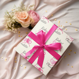 Papel De Regalo Dos corazones se encuentran como un Boda de person