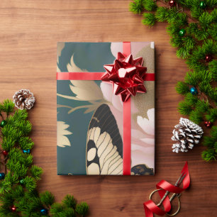 Papel De Regalo Dos mariposas con patrones de alas intrincados