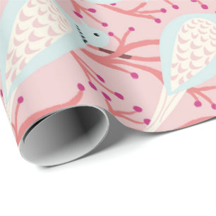 Papel De Regalo Dos (¡o más!) palomas de tortuga en tierra rosa