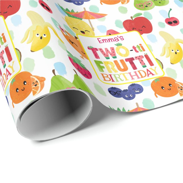 Papel De Regalo Dos tti Frutti Cutie Fruit 2 Fiesta de cumpleaños (Esquina del rollo)