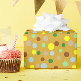Papel De Regalo Dot Parade colores naturales