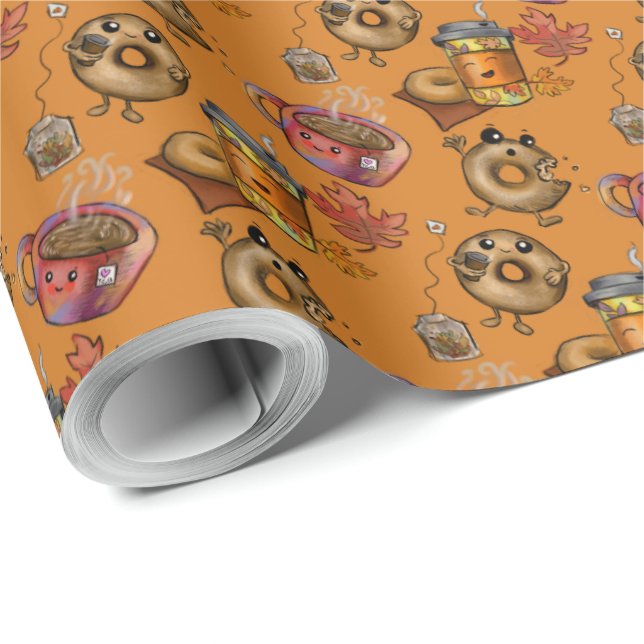 Papel De Regalo Douglas y té adorables (Esquina del rollo)