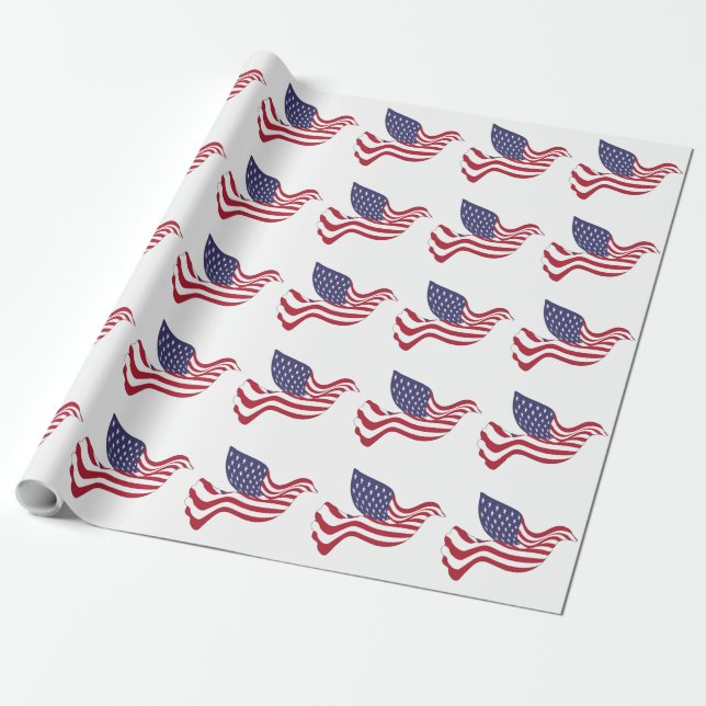 PAPEL DE REGALO DOVE DE PAZ ESTADOUNIDENSE (Desenrollado)