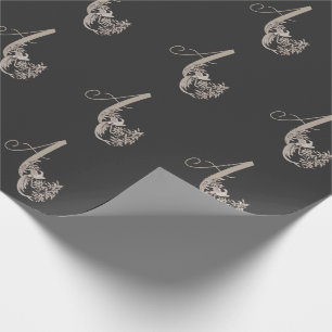 Papel De Regalo Dove Elegante Monograma Inicial A 