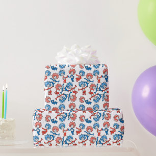 Papel De Regalo Dr. Seuss Cosa Uno Cosa Dos Patrón de bandera de
