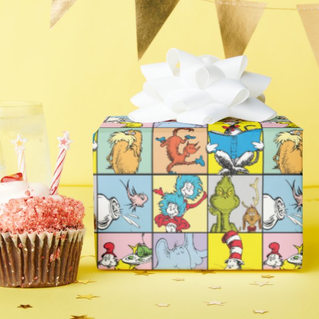 Papel De Regalo Dr. Seuss | Historietas Gráficas (Fiesta de cumpleaños )