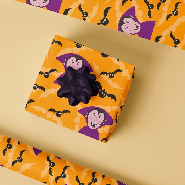 Papel De Regalo Drácula de vampiro niños de Halloween adoran murci (Subido por el creador)