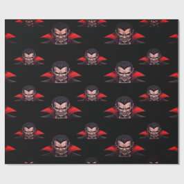 Papel De Regalo Drácula Halloween de horror gótico
