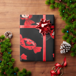 Papel De Regalo Drácula Roja De Vela Para Halloween