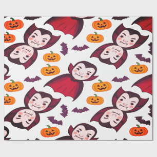 Papel De Regalo Drácula y murciélagos parecían divertidos Hallowee