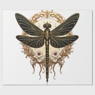 Papel De Regalo Dragón Art Nouveau Elegante Steampunk
