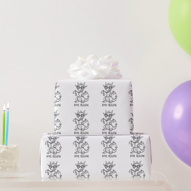 Papel De Regalo Dragón de libro (Regalos de fiesta)
