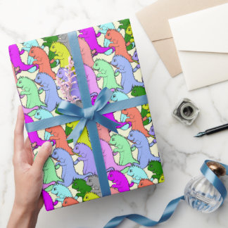 Papel De Regalo Dragones amistosos