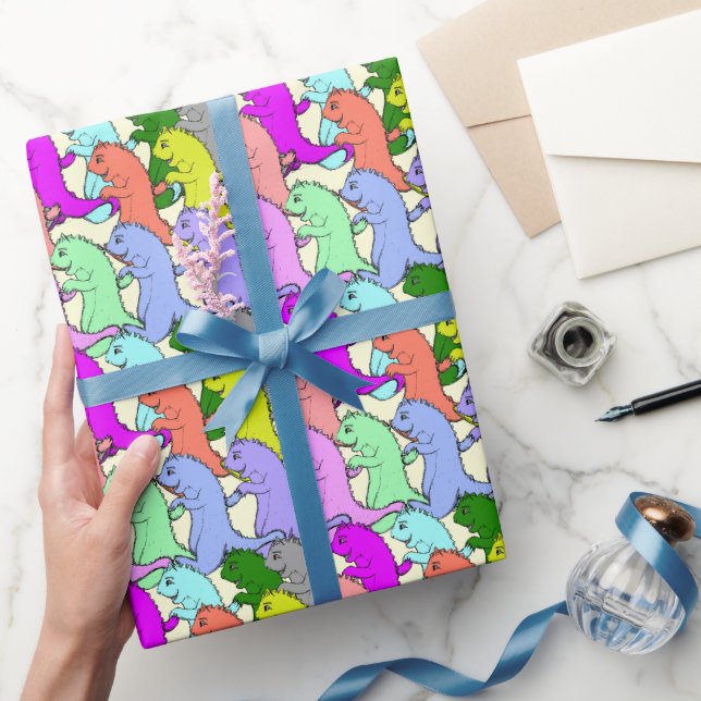 Papel De Regalo Dragones amistosos (Regalar)