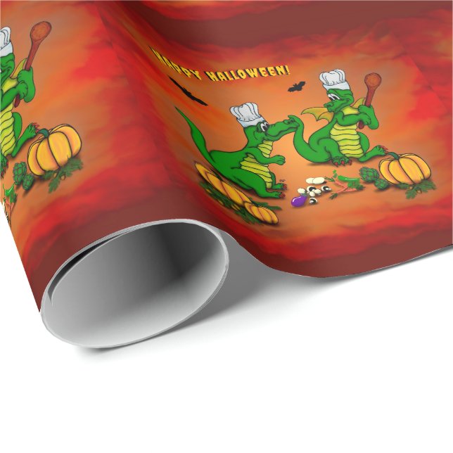 Papel De Regalo Dragones - ¡Feliz Halloween! Hoy cocinaré (Esquina del rollo)