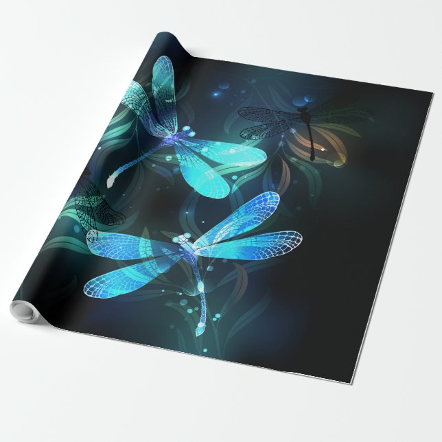 Papel De Regalo Dragonflies (Desenrollado)