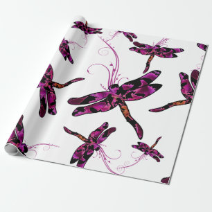 Papel De Regalo Dragonflies caprichoso