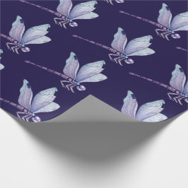 Papel De Regalo Dragonflies Purple