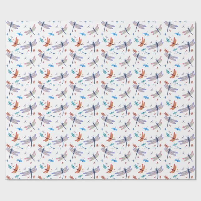 Papel De Regalo Dragonfly Dragonflies Dragon Fly (Superficie plana)