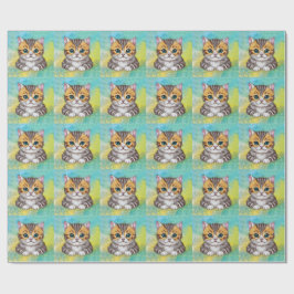 Papel De Regalo Drawing Cat