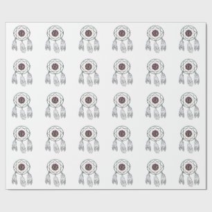 Papel De Regalo Dream Catcher con el nativo americano de flores si