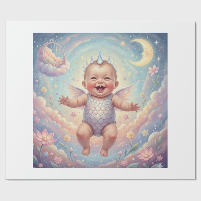 Papel De Regalo Dream Flight: Baby in the Sky (Superficie plana)